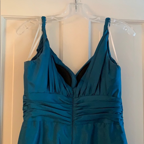 Lazaro peacock green taffeta gown, size 12 - Picture 4 of 9